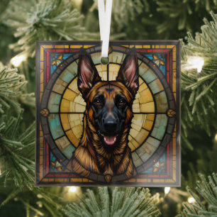 Belgische Malinois-Verkleidung Ornament Aus Glas