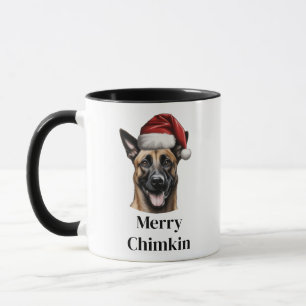 Belgische Malinois-Weihnachtsmannmütze Weihnachten Tasse