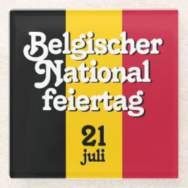 Belgische Nationalfeiertag-Fahne Glasuntersetzer