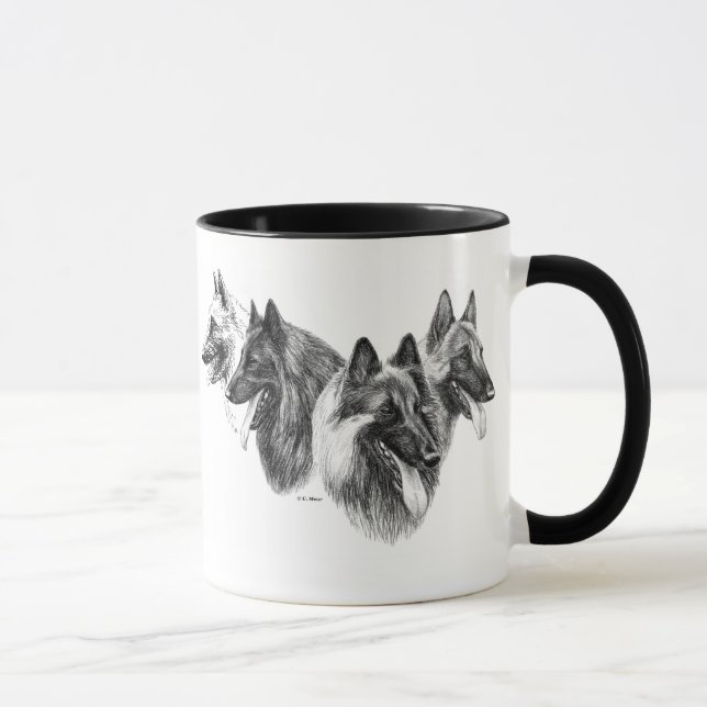 Belgische Schäfer-Schäferhund Tervuren Malinois Tasse (Rechts)