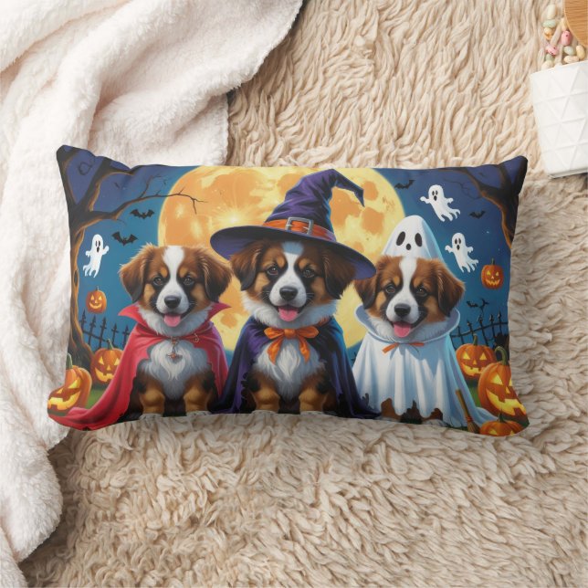 Belgische Schäferhunde Pumpkin Halloween Funny Lendenkissen (Decke)
