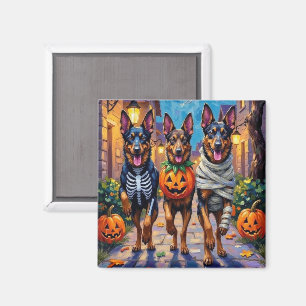 Belgische Schäferhunde - Trick-or-Treating Hallowe Magnet
