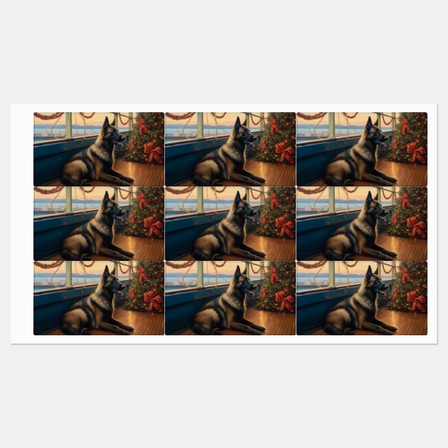 Belgische Schäferweihnachtsfahrt: Feierabend Etiketten (Blatt)