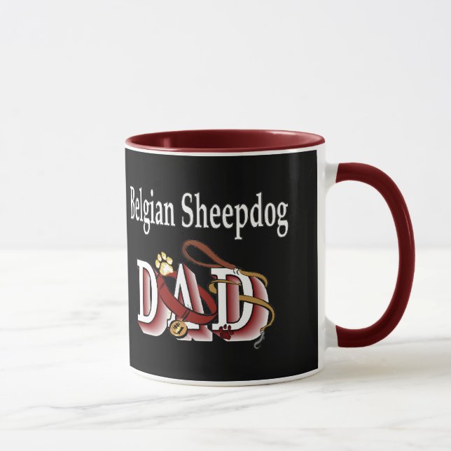 Belgische Schafhunde Groenendael Vater Geschenke Tasse (Rechts)