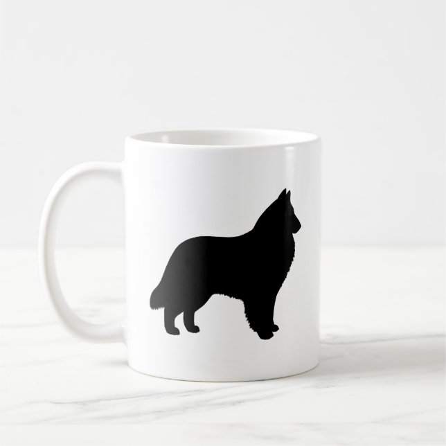 Belgische Schafhunde Silhouetten Kaffeetasse (Links)