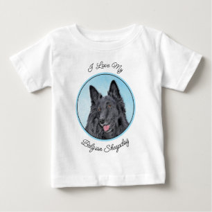 Belgische Schafhundemalerei - Niedliche Original H Baby T-shirt