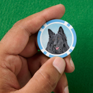 Belgische Schafhundemalerei - Niedliche Original H Pokerchips