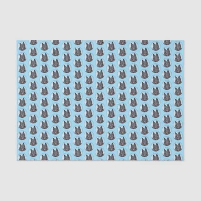 Belgische Schafhundemalerei - Niedliche Original H Seidenpapier (Vorderseite)