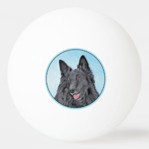 Belgische Schafhundemalerei - Niedliche Original H Tischtennisball
