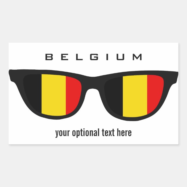 Belgische Schattenaufkleber Rechteckiger Aufkleber (Vorderseite)