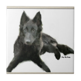 Belgische Sheepdog Art Fliese