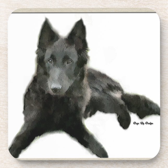 Belgische Sheepdog Art Untersetzer (Vorderseite)