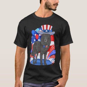 Belgische Sheepdog Merica 4. Juli Uncle Sam Amer T-Shirt
