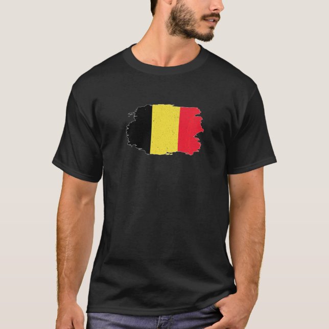 Belgische Sportartikel: Love Belgium Flag Patrioti T-Shirt (Vorderseite)