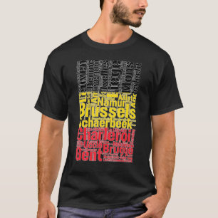 Belgische Städte Flaggen Belgische Roots Belgische T-Shirt