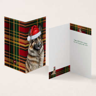 Belgische Tervuren Dog Holiday Karierte Weihnachts