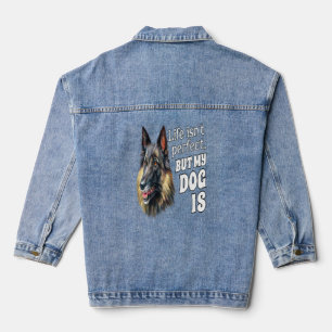 Belgische Tervuren Dog Owner Life ist perfekt, abe Jeansjacke