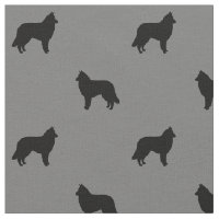 Belgische Tervuren Dog Silhouetten Schwarz und Gra