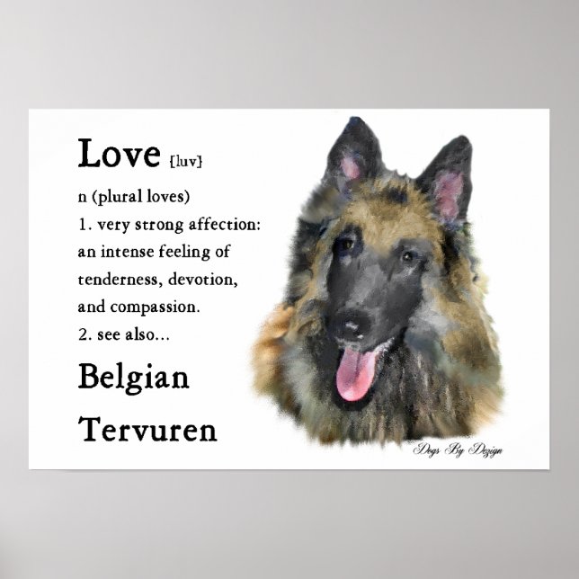 Belgische Tervuren-Geschenke Poster (Vorne)