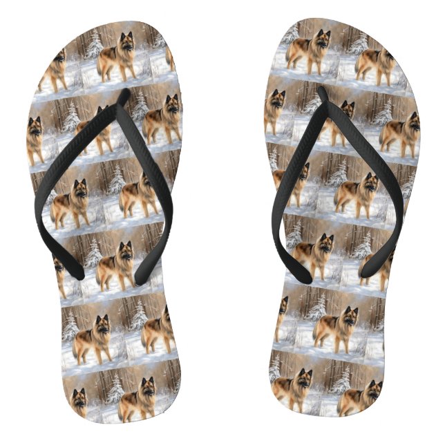 Belgische Tervuren lassen es Weihnachten Flip Flops (Fußbett)