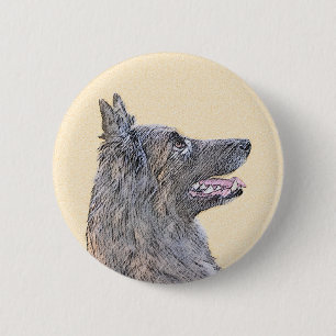 Belgische Tervuren Malerei - Niedliche Original Hu Button