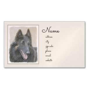 Belgische Tervuren Malerei - Niedliche Original Hu Magnetische Visitenkarte