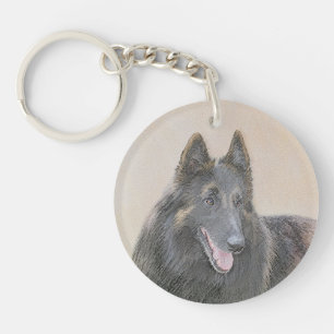 Belgische Tervuren Malerei - Niedliche Original Hu Schlüsselanhänger