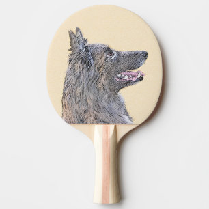 Belgische Tervuren Malerei - Niedliche Original Hu Tischtennis Schläger