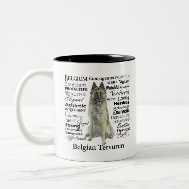 Belgische Tervuren Tracks-Tasse Zweifarbige Tasse (Links)