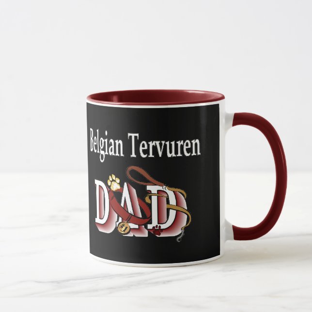 Belgische Tervuren Vater Geschenke Tasse (Rechts)