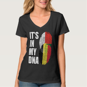 Belgische und madagassische DNA-Erbeflagge gemisch T-Shirt
