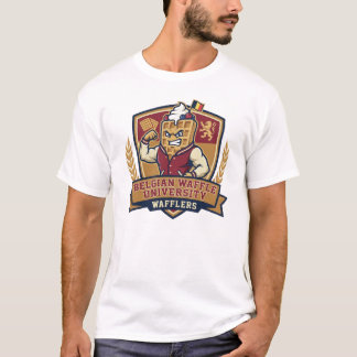 Belgische Waffel-Universität Athletik-Logo Ajay T-Shirt