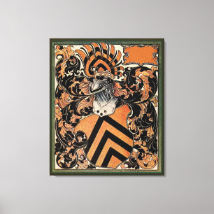 Belgische Wappendecke im Mittelalter Leinwanddruck