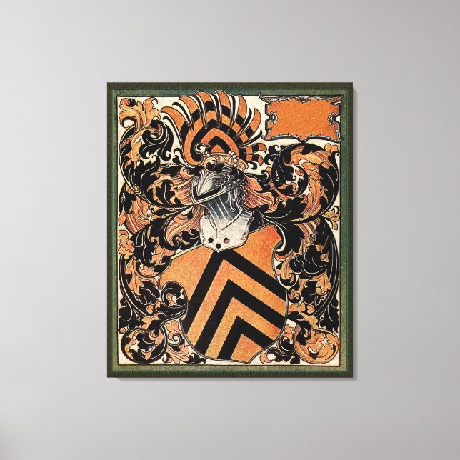 Belgische Wappendecke im Mittelalter Leinwanddruck (Vorderseite)