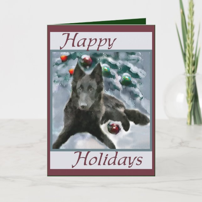 Belgische Weihnachtsgeschenke Feiertagskarte (Vorderseite)