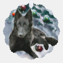 Belgische Weihnachtsgeschenke Ornament Karte