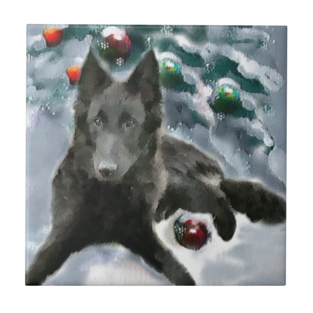 Belgische Weihnachtszeit Fliese (Vorderseite)