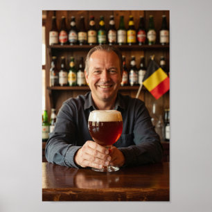 Belgischer Alehouse-Willkommensplakat Poster