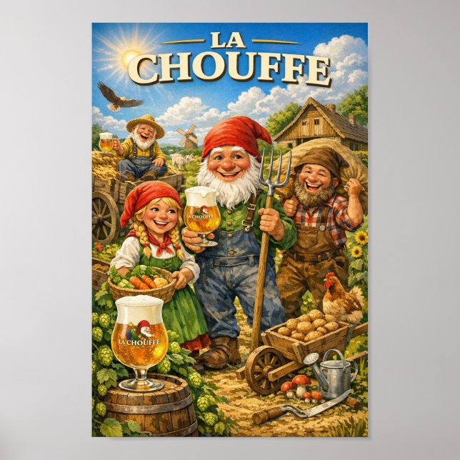 Belgischer Bauerntoast zur Erntezeit Poster (Vorne)