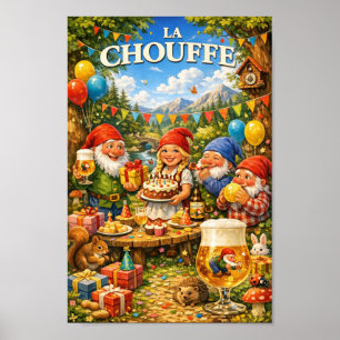 Belgischer-Bier-Geburtstagsfeier-Plakat Poster