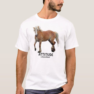 Belgischer Entwurf PferdeEquine Art ATTITUDE T - S T-Shirt