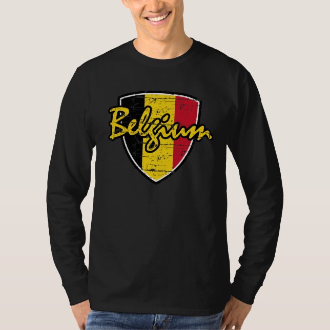 Belgischer Flaggenentwurf T-Shirt (Vorderseite)