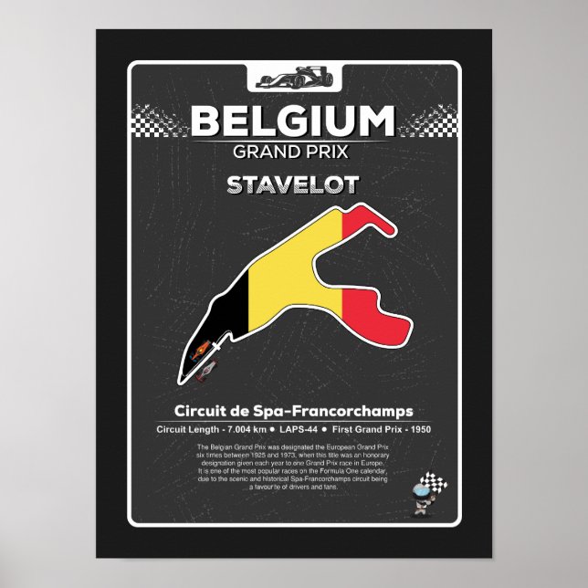 Belgischer GP-Plakat Poster (Vorne)