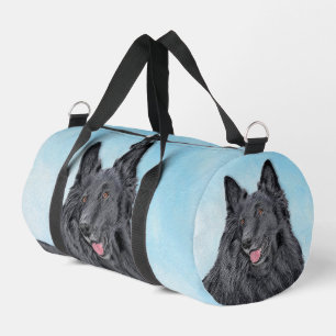 Belgischer Groenendael Sheepdog Schwarze Malerei H Duffle Bag