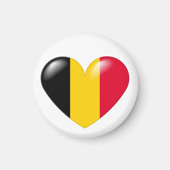 Belgischer Herzmagnet - Coeur belge Magnet (Vorne)