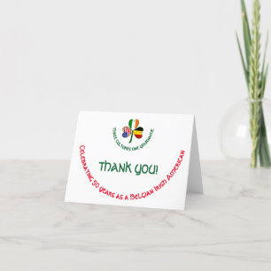 Belgischer Irischer USA Shamrock Personalisiert Dankeskarte