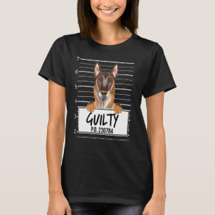 Belgischer Malinoi-Mugshot schuldig Hund T-Shirt