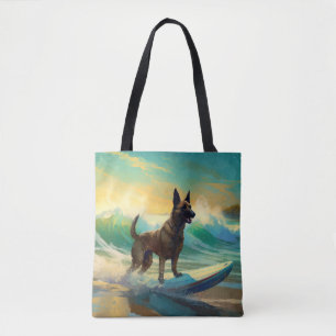 Belgischer Malinoi Strand Surfen Malerei