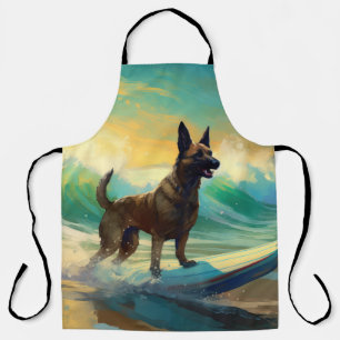 Belgischer Malinoi Strand Surfen Malerei Schürze