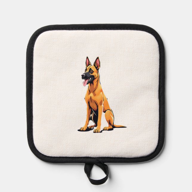 Belgischer Malinois (3) Topflappen (Vorderseite)